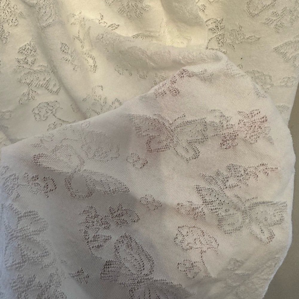 Vintage Y2K Era White/Cream Butterfly Embroidered Lace Slip Dress Medium - Picture 6 of 8
